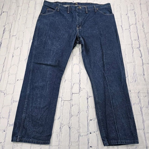 Wrangler Blue Cowboy Country Western Denim Jeans VINTAGE 47MWZPW MENS SIZE 44X30 - Picture 1 of 11